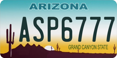 AZ license plate ASP6777