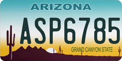 AZ license plate ASP6785
