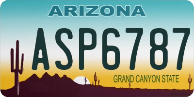 AZ license plate ASP6787