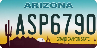 AZ license plate ASP6790