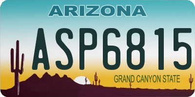 AZ license plate ASP6815