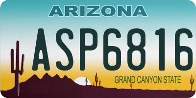 AZ license plate ASP6816