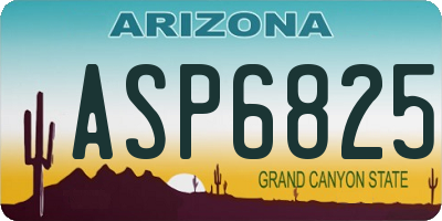 AZ license plate ASP6825