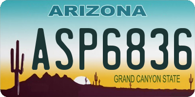 AZ license plate ASP6836