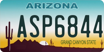 AZ license plate ASP6844