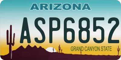 AZ license plate ASP6852