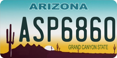 AZ license plate ASP6860