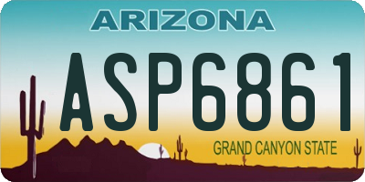 AZ license plate ASP6861