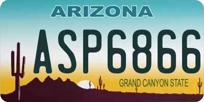 AZ license plate ASP6866