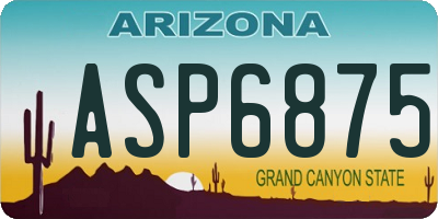 AZ license plate ASP6875
