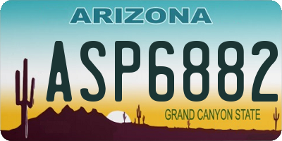 AZ license plate ASP6882