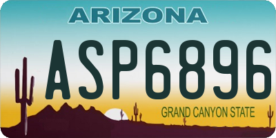 AZ license plate ASP6896