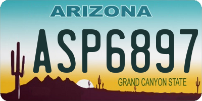 AZ license plate ASP6897