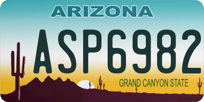 AZ license plate ASP6982