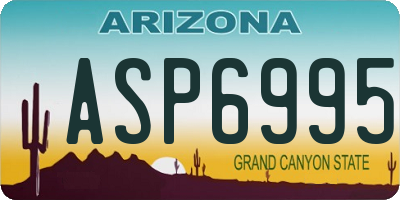 AZ license plate ASP6995