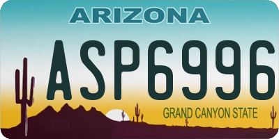 AZ license plate ASP6996