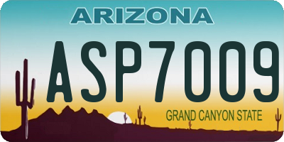 AZ license plate ASP7009