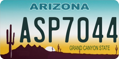 AZ license plate ASP7044