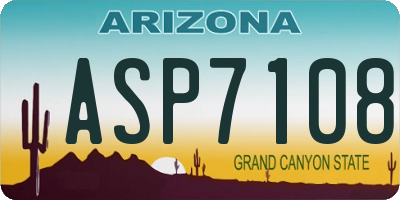AZ license plate ASP7108