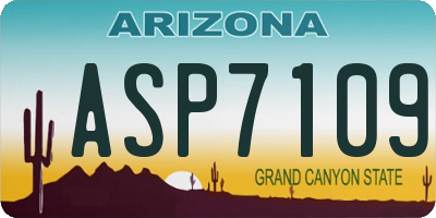 AZ license plate ASP7109
