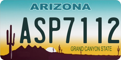 AZ license plate ASP7112