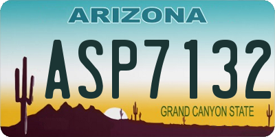 AZ license plate ASP7132
