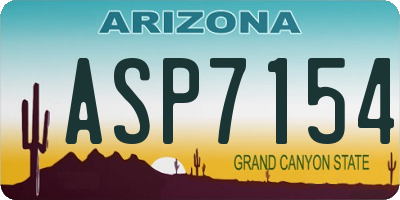 AZ license plate ASP7154