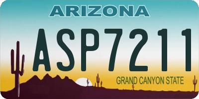 AZ license plate ASP7211