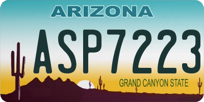 AZ license plate ASP7223