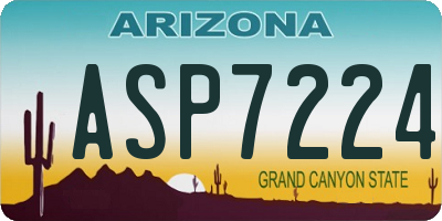 AZ license plate ASP7224