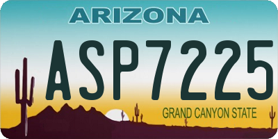 AZ license plate ASP7225