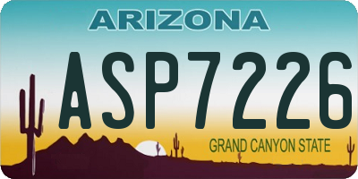 AZ license plate ASP7226