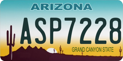 AZ license plate ASP7228