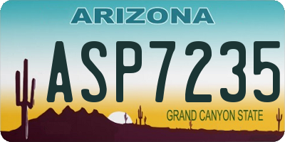 AZ license plate ASP7235