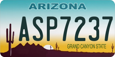AZ license plate ASP7237