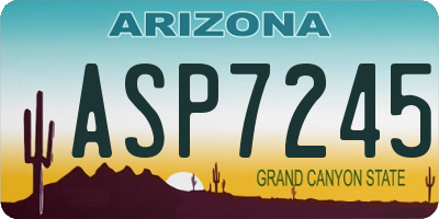 AZ license plate ASP7245