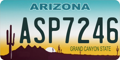 AZ license plate ASP7246