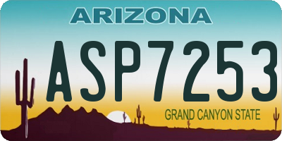 AZ license plate ASP7253