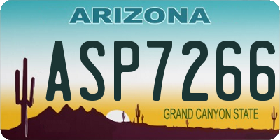 AZ license plate ASP7266