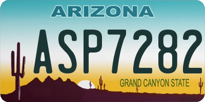 AZ license plate ASP7282