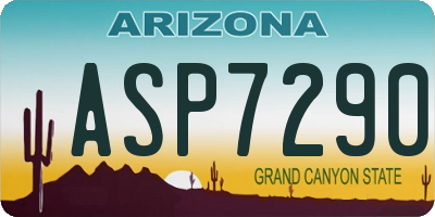 AZ license plate ASP7290