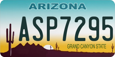 AZ license plate ASP7295