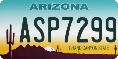 AZ license plate ASP7299