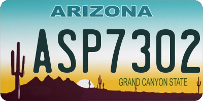 AZ license plate ASP7302