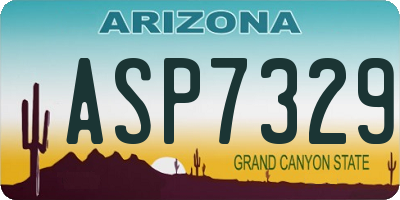 AZ license plate ASP7329