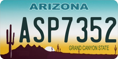 AZ license plate ASP7352