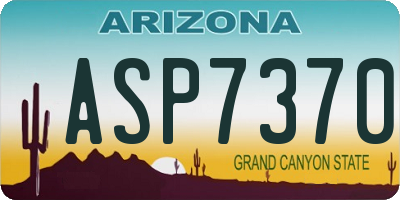 AZ license plate ASP7370