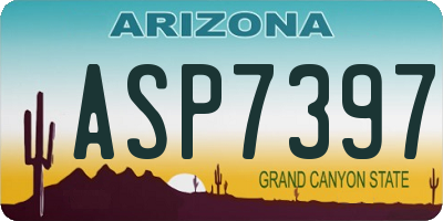 AZ license plate ASP7397