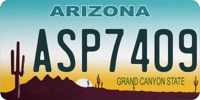 AZ license plate ASP7409