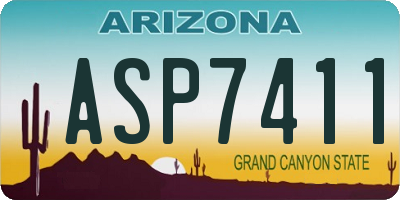 AZ license plate ASP7411